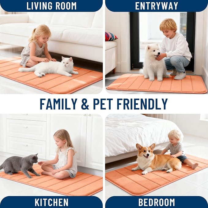 OLANLY Memory Foam Bath Mat 44x32, Super Soft Absorbent Bathroom Rugs, Quick Dry - Image 9