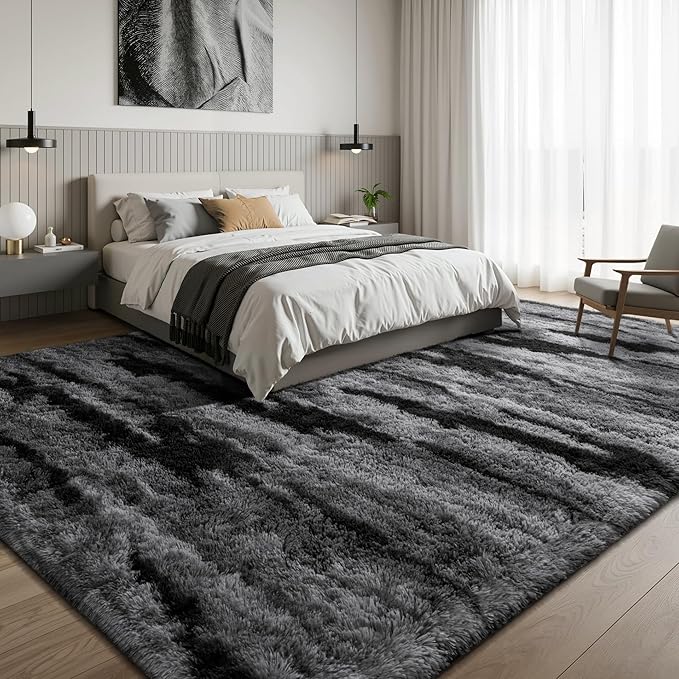 Deerhoo Large Shag Area Rugs 5 x 8, Tie-Dyed Plush Fuzzy Rugs - Image 3