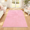 Pauwer Pink Area Rug for Girls Bedroom 4x6 Soft Fluffy Non Slip Machine by Pauwer