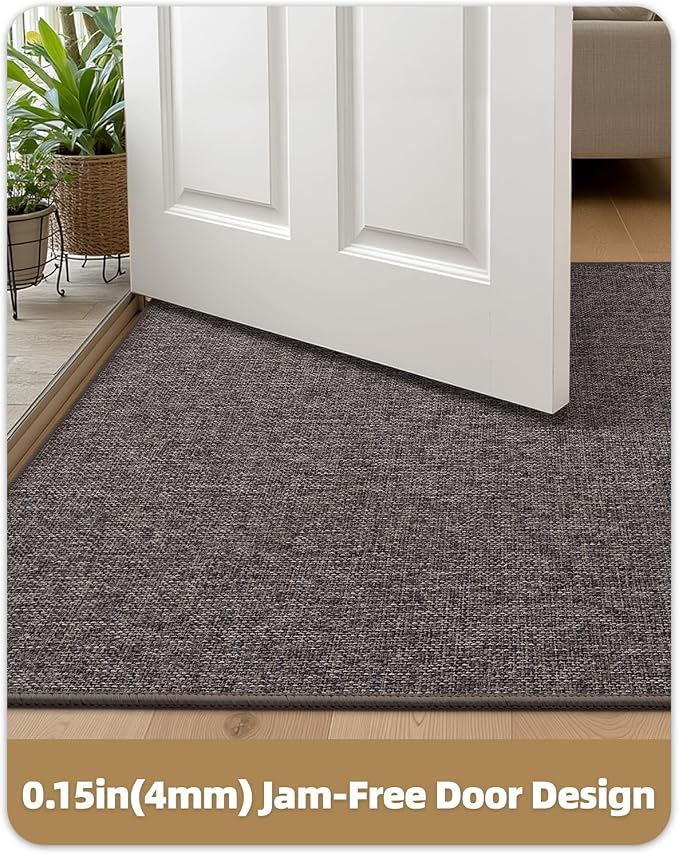 Color&Geometry Small Ultra Thin Indoor Door Mat 17"x30", Non Slip Rubber Backed - Image 3