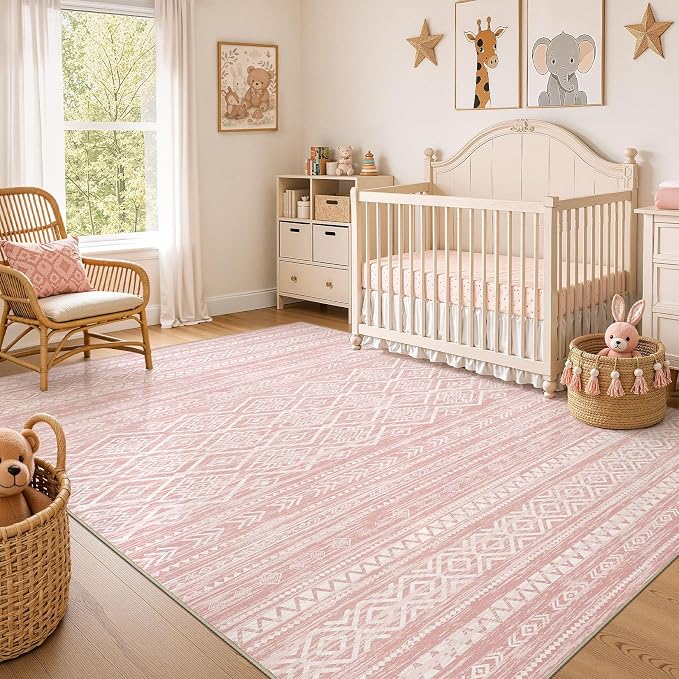 Nakagishi Area Rug Living Room Rugs: 6x9 Large Soft Machine Washable Boho by NakagishiAreaRug