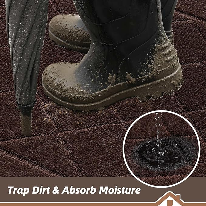 BEQHAUSE Dirt Trapper Door Mat 32" x 72", Doormat Non-Slip Entryway Rugs - Image 3