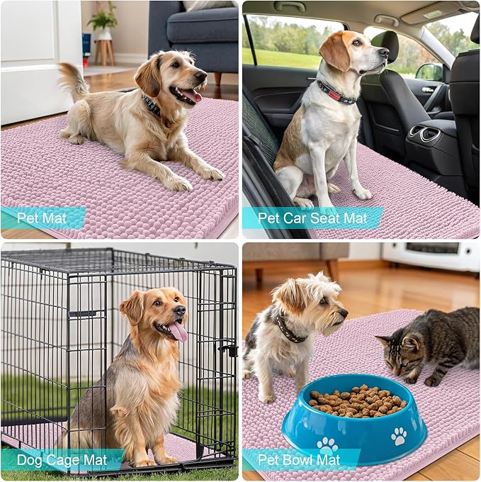 OLANLY Dog Door Mat for Muddy Paws 36x24, Absorbs Moisture and Dirt, Absorbent - Image 7