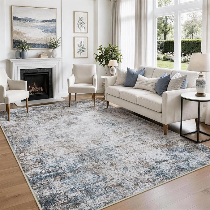 5x7 Area Rugs for Living Room Rug Washable: Abstract Rug for Dining Room - Image 9