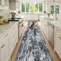 RELEANY Washable Area Rugs 2'6"x12 Non-Slip Modern Abstract Soft by RELEANY