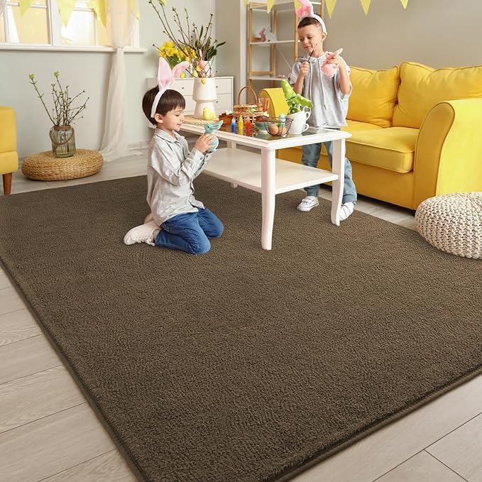 Pettop 5x7 ft Light Brown Area Rugs - Image 5
