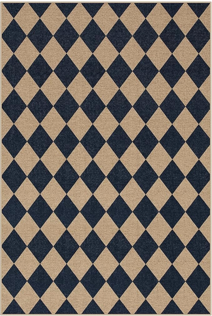 Lahome Colette Checkered Easy Jute Outdoor Rug, Large 6x9 Rug - Image 9