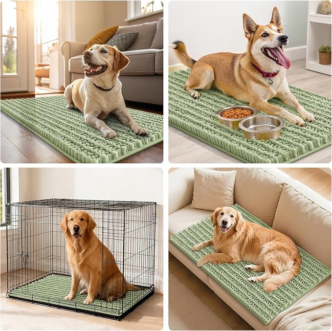 Smiry Dog Door Mat for Muddy Paws 70x24, Absorbent Dirt Trapper, Non-Slip - Image 7