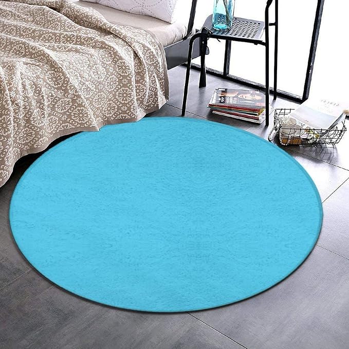 Room Sofa Yoga Soft Round Carpet, Home Decor Non Slip Kitchen Office Circle Rug - Image 2