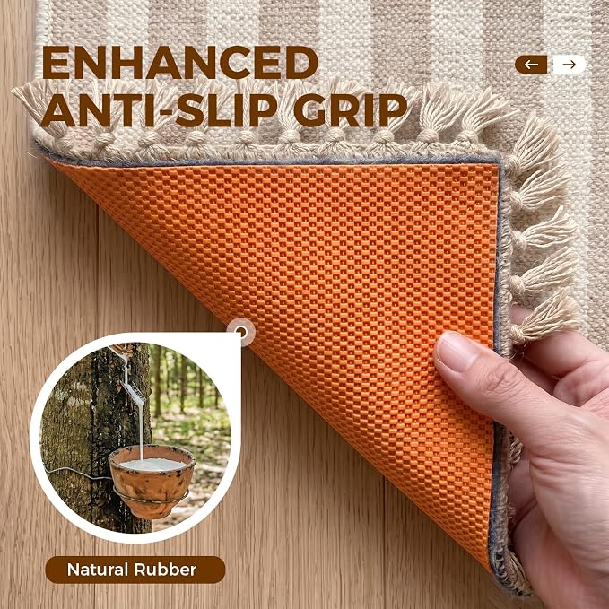 Rug Pad 2 x 6 Ft Non-Slip, Felt and Natural Rubber Backing, 1/4" Thick - Image 4
