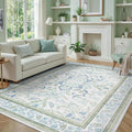 DCX Green 6x9 Rug, Kid & Pet Friendly by DCXWashableRug