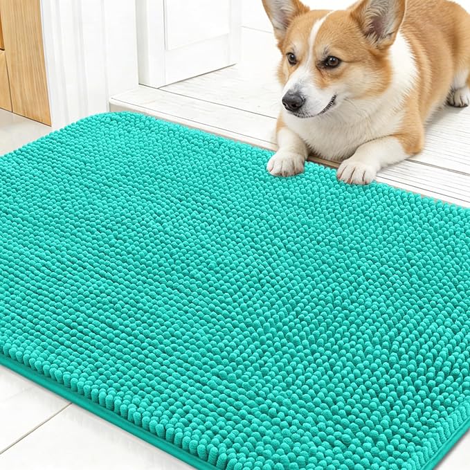 OLANLY Dog Door Mat for Muddy Paws 24x16, Absorbs Moisture and Dirt, Absorbent by OLANLY