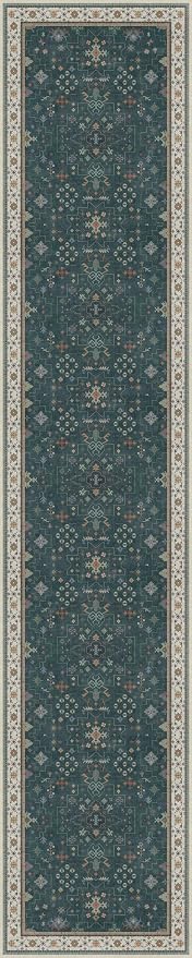 Hazo Haus Vintage Dark Green 2x10 Hallway Runner Rug - Image 3