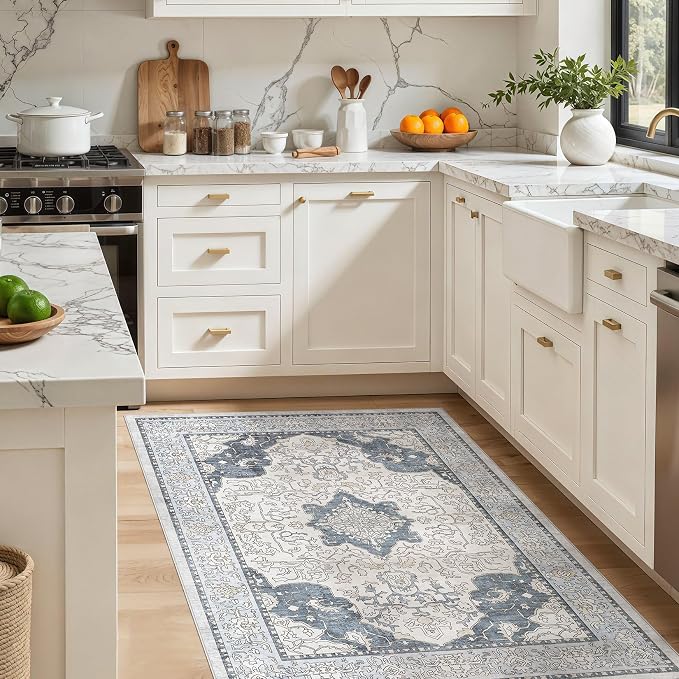 cotiled 4x6 Area Rug Machine Washable Vintage Carpet - Image 5