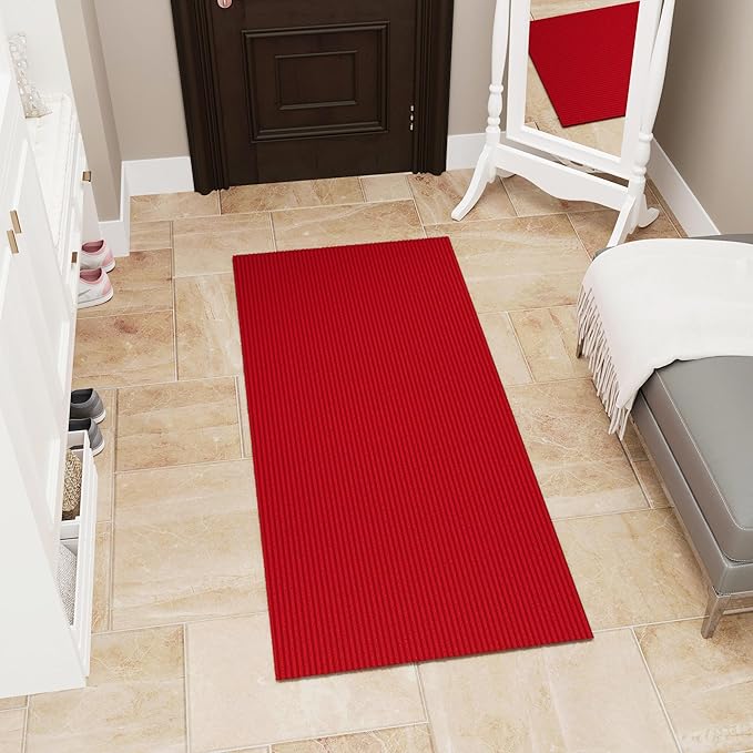 Ottomanson 3'11" x 4' Mud Mat Entryway Rug Scraper Doormat by Ottomanson