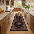 RELEANY Area Rugs Runner 2'6"x8' Washable Non-Slip, Floral Vintage Distress by RELEANY
