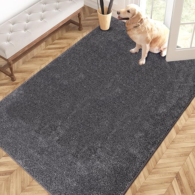 PURRUGS Easy Care Area Rug 4ft x 6ft, Non-Slip Machine Washable Entryway Rug by PURRUGS