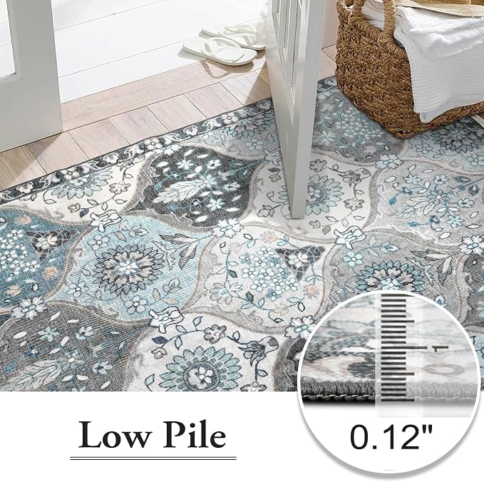 Lahome Moroccan Trellis Washable Rugs 9x12, Soft 9x12 Area Rug - Image 6