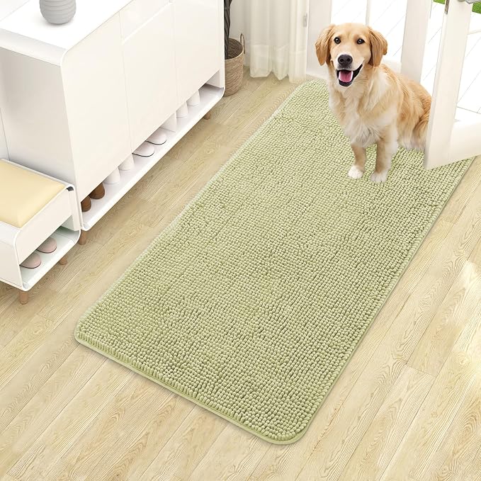 OLANLY Dog Door Mat for Muddy Paws 40x24, Absorbs Moisture and Dirt, Absorbent by OLANLY