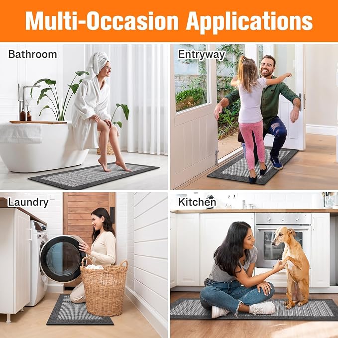 StepRite Kitchen Mats for Floor, Non-Slip Kitchen Rugs Set of 2 PCS, Super - Image 7