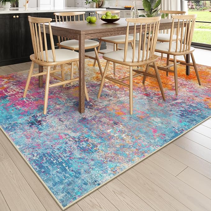 Lahome Modern Abstract Area Rugs 9x12 Living Room Rug Non Slip, Washable - Image 7