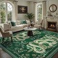 DCX Washable 9x12 Snake Rug, Soft Low Pile Carpet, Kid & Pet Friendly by DCXWashableRug