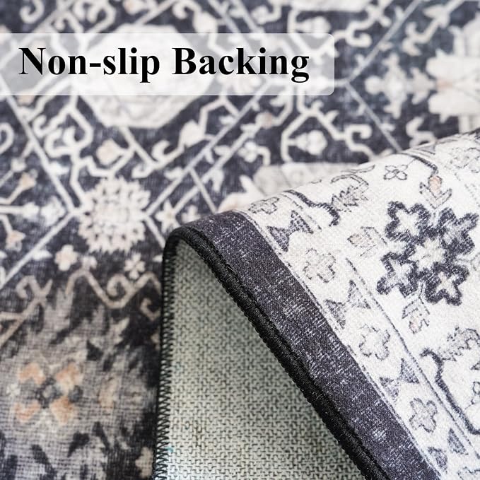 Washable 4x12 Hallway Runner Rug: Vintage Soft Carpet - Image 5