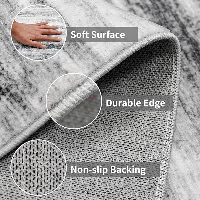 6x9 Area Rug for Living Room: Non-Slip Washable Rugs for Dining Room Bedroom - Image 6