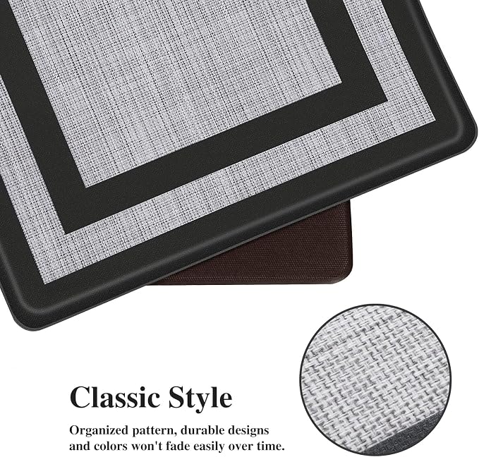 Mattitude Kitchen Mats Set of 2 Cushioned Rugs 0.47 inch Thick Anti-Fatigue Mats - Image 4
