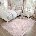 DCX Washable 4x6 Pink Floral Rug by DCXWashableRug