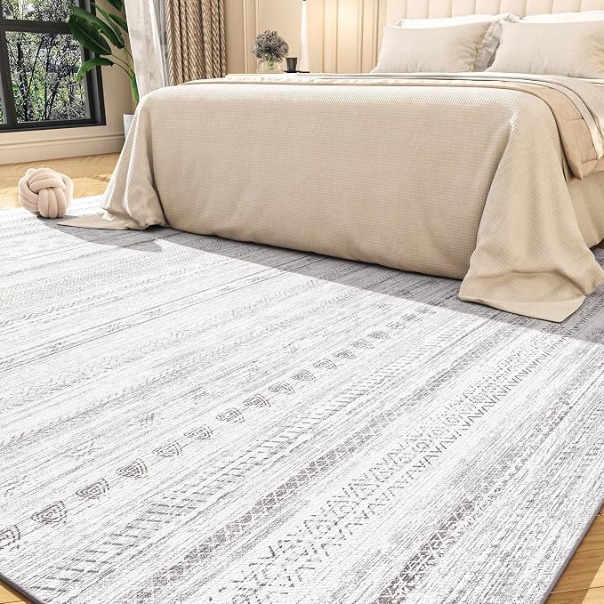 8x10 Area Rugs for Living Room Machine Washable Rug Distressed Indoor Carpet by Tchdio