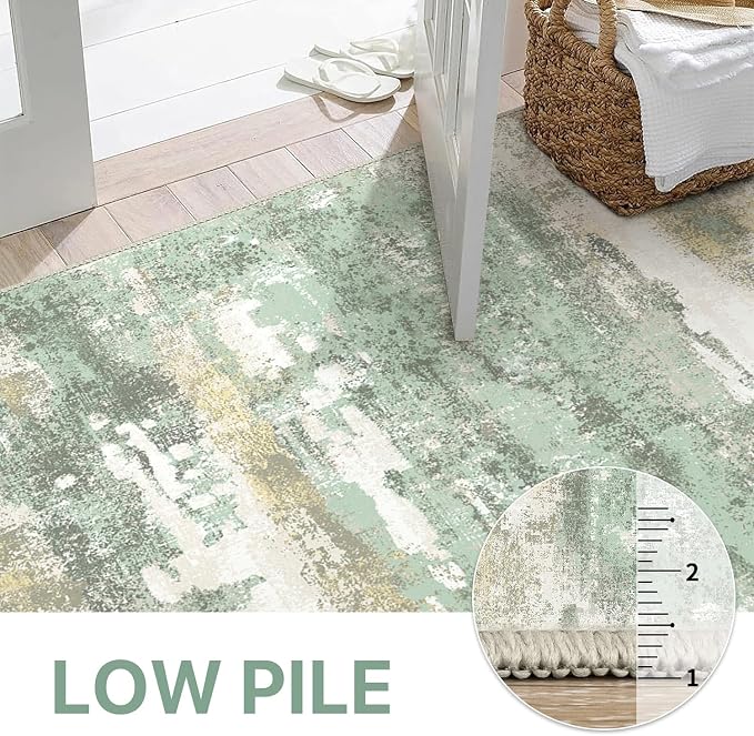BEIMO Round Rugs 8FT for Living Room Bedroom, Modern Abstract Machine Washable - Image 10
