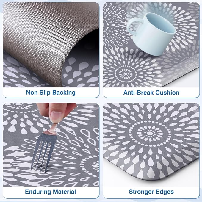 LuxStep Kitchen Mats for Floor, 0.47 inch Thicker Cushioned Rug Anti-Fatigue - Image 5