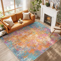 RELEANY Washable Area Rugs 8'x10' Non-Slip Modern Abstract Soft by RELEANY