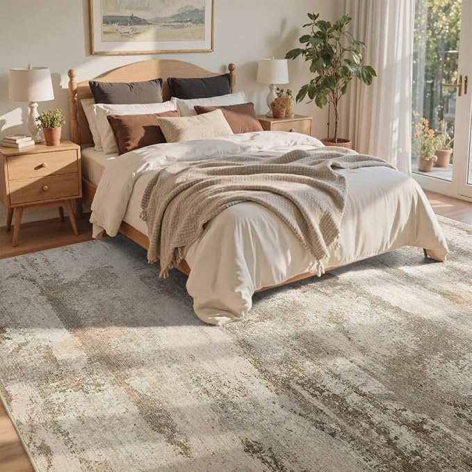 5x7 Ft Abstract Area Rugs for Living Room, Soft Non-Slip Modern Washable Rugs - Image 4