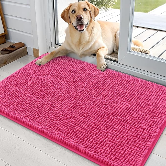 OLANLY Dog Door Mat for Muddy Paws 35x24, Absorbs Moisture and Dirt, Absorbent by OLANLY