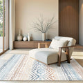 3x5 Washable Rug Moroccan Small Entryway Rug Non Slip Indoor Floor Carpet by Miukiki