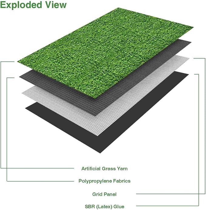 LITA Realistic Artificial Grass Turf Lawn Customized Size 9 x 64 Feet, 1.38" - Image 4