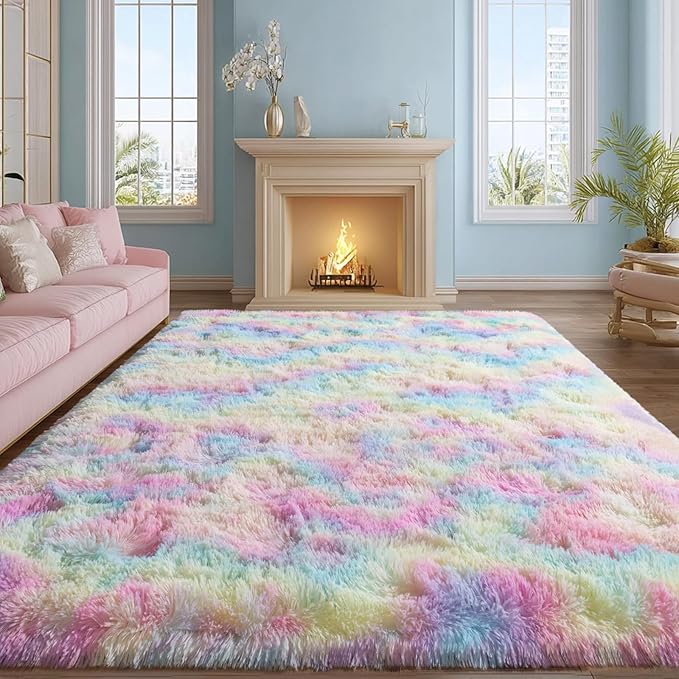 qulint 9x12 Area Rug for Bedroom, Large Soft Shaggy Rugs for Living Room - Image 2
