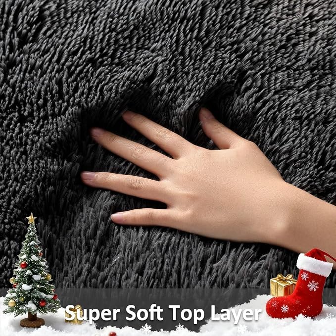 Ophanie Runner Rug for Hallway, 2x7 Washable Non-Slip Fluffy Soft Bedside Rugs - Image 3