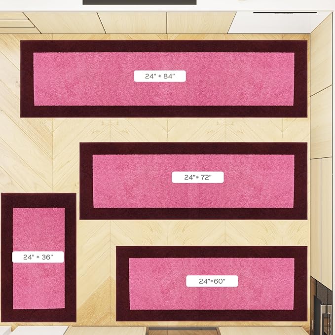 Machine Washable Kitchen Rug 24" x 70", Non Slip Kitchen Mat - Image 5