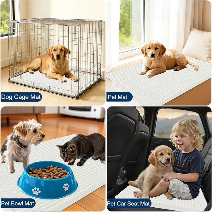 OLANLY Dog Door Mat for Muddy Paws 70x24, Ultra Absorbent Chenille Mud Doormat - Image 7