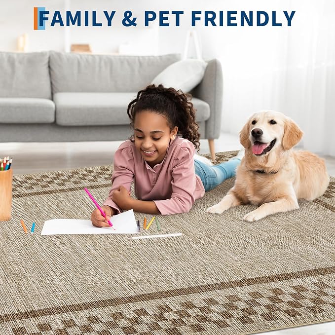 GarveeHome Modern Bordered 8x10 Area Rugs - Image 3