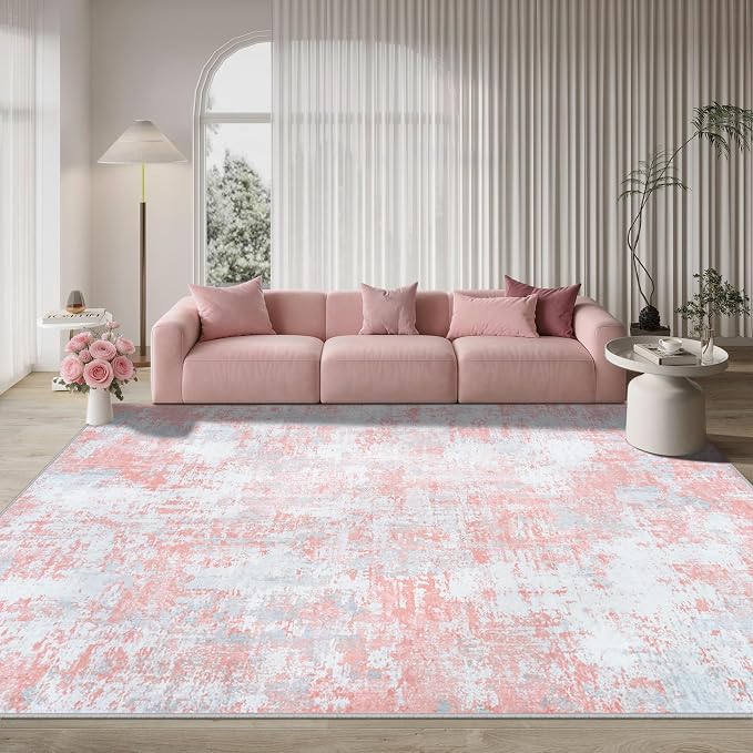 Pink Rug Carpet 10x14 Area Rugs - Image 9