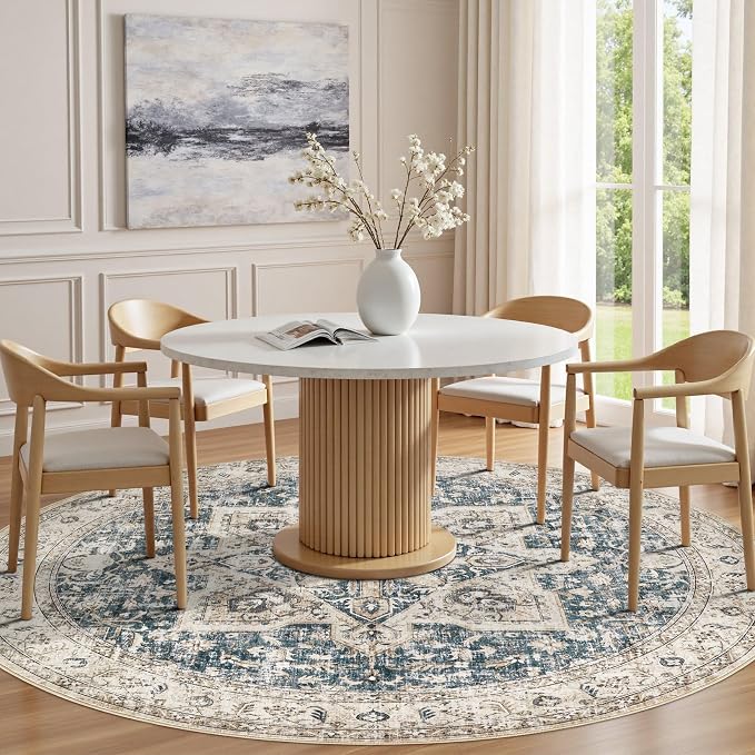 Tortania 6' Round Area Rug Living Room Rugs - Image 3