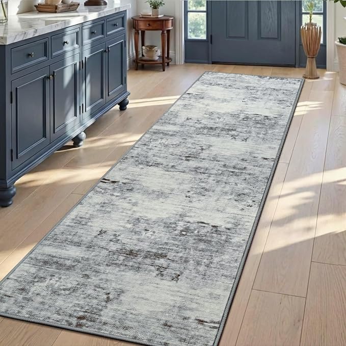 Toneed Entryway Runner Rug 2x8 for Hallway Kitchen, Washable Non-Slip Rug - Image 3