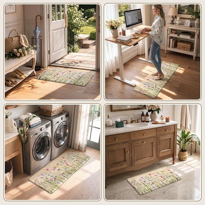 KIMODE Anti Fatigue Kitchen Mat, Farmhouse Kitchen Floor Mats Non-Slip Cushioned - Image 7