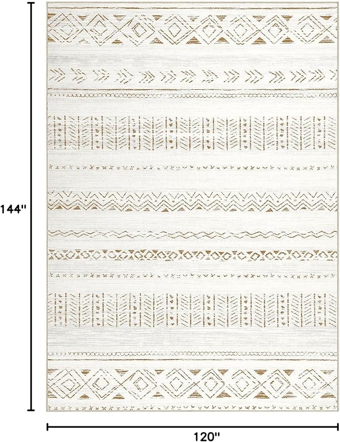 cotiled 10x12 Area Rugs Living Room Rug: Washable Boho Rugs - Image 2