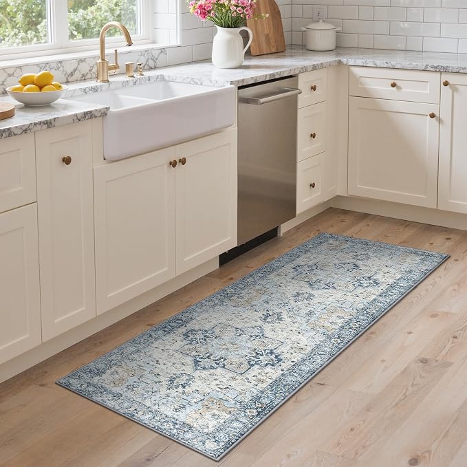 GENIMO Kitchen Rugs Non Slip Washable, 2’x5’ Kitchen Mats by GENIMO