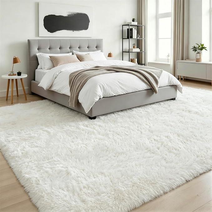8x10 Area Rugs for Living Room Bedroom: Ultra Soft Fluffy Shag Rug Upgrade - Image 3